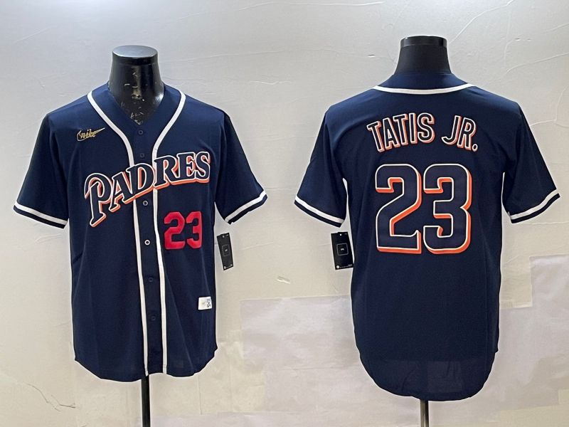 Men San Diego Padres #23 Tatis jr Blue Throwback Game 2025 Nike MLB Jersey style 3->san diego padres->MLB Jersey